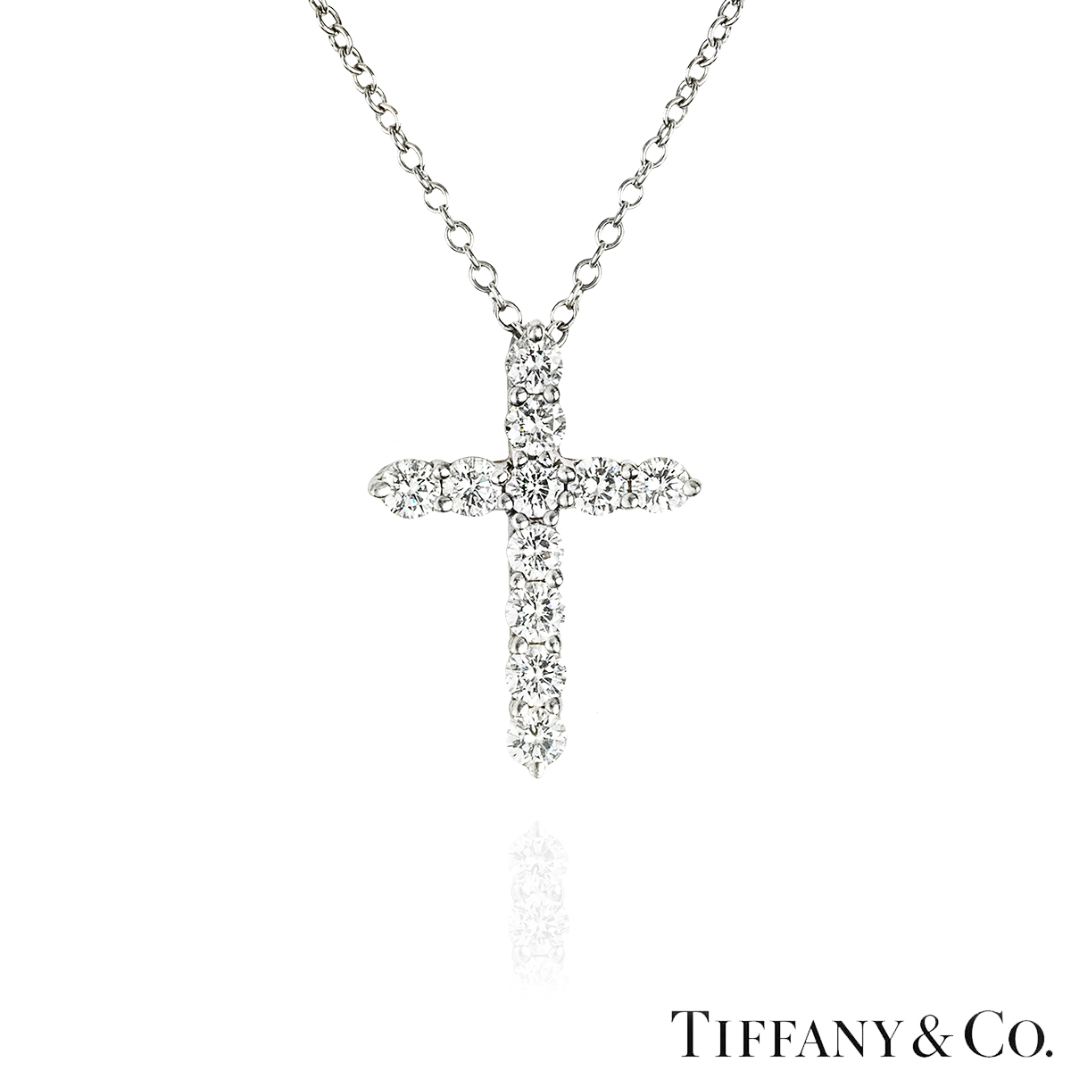 Tiffany & Co. Platinum Diamond Cross Pendant 0.42ct 60007429 Tiffany & Co. Platinum Diamond Cross Pendant 0.42ct 60007429